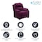 Flash Furniture Kids Recliner, 26" to 39" x 28", Upholstery Color: Purple BT-7985-KID-MIC-PUR-GG - alternate 5